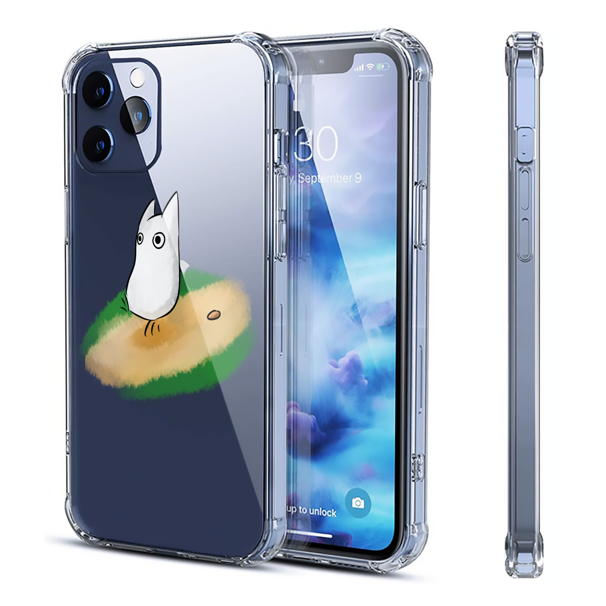 （画像用） となりのトトロ 草壁メイ 草壁サツキ My Neighbor Totoro Satsuki Kusakabe Mei Kusakabe 【iPhone 12シリーズ対応】透明スマホケース（クリアソフトケース）